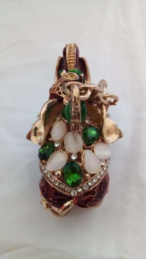 Magificent Bejeweled Elephant Figurine Key Holder
