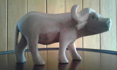 A Suberb Buffalo Woodcarving