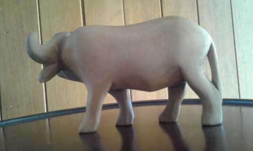 A Suberb Buffalo Woodcarving