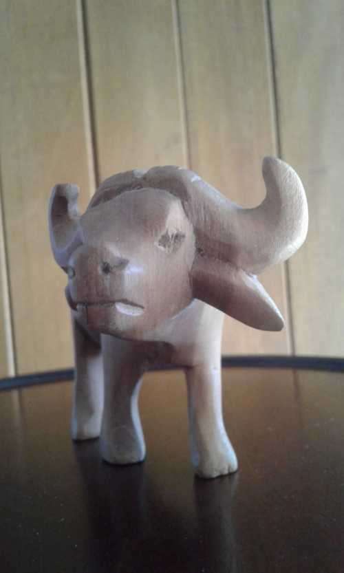 A Suberb Buffalo Woodcarving
