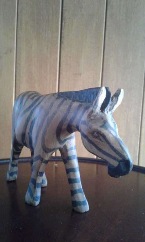 A Suberb Zebra Woodcarving
