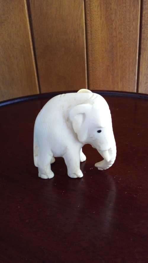 Vintage Ivory Carved Elephant