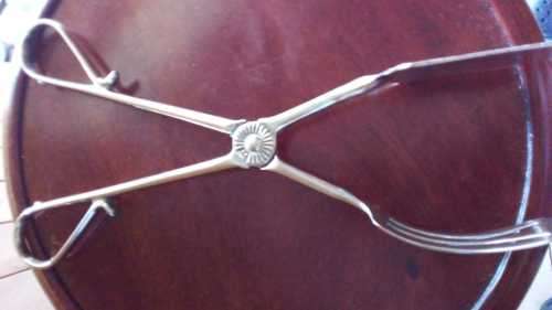 Vintage EP Zinc Salad/Cake Tongs