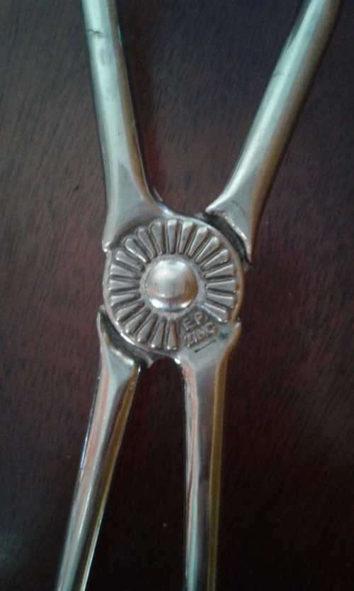 Vintage EP Zinc Salad/Cake Tongs