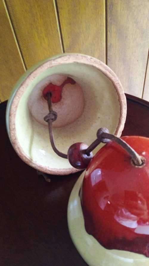 Beautiful set of two Glazed Pottery Bells