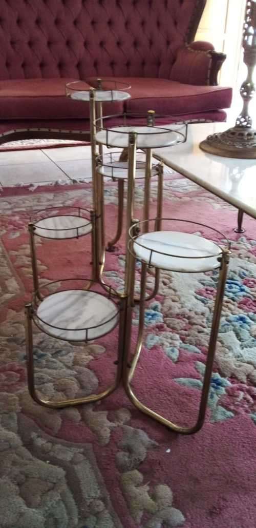 Collection of 6 Marble Top Side Tables (READ DESCRIPTION)