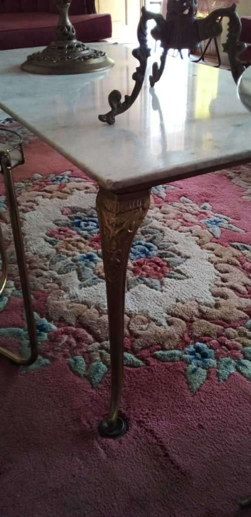 Collection of 6 Marble Top Side Tables (READ DESCRIPTION)