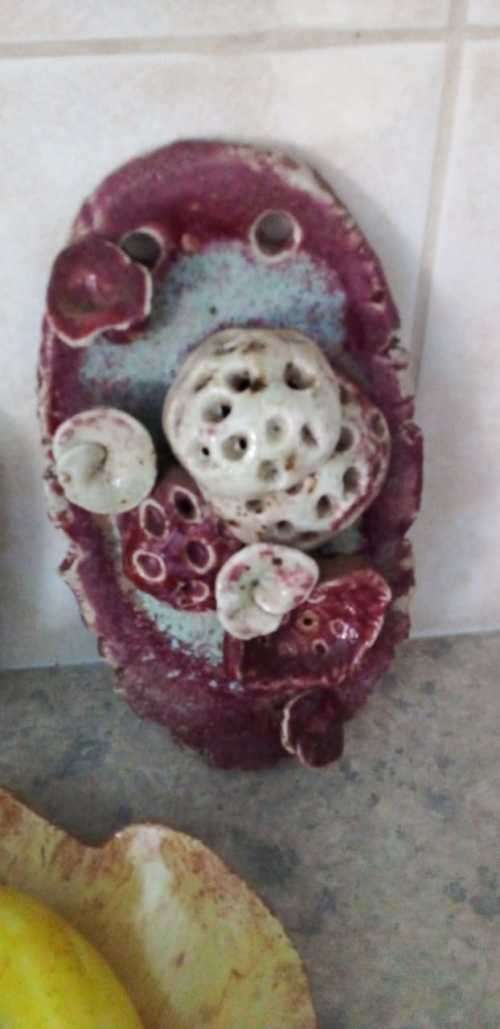 A Collection of 4 Pottery Wall Hangings and Ornaments (READ DESCRIPTION)