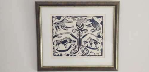 Linocut Art Work by Thamae Setshogo