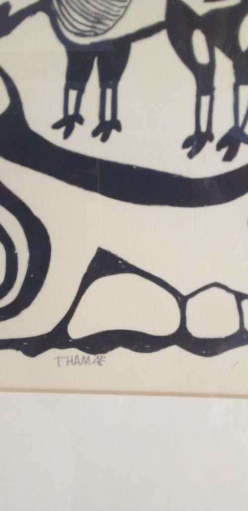 Linocut Art Work by Thamae Setshogo