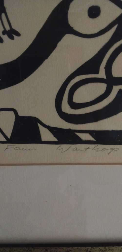 Linocut Art Work by Thamae Setshogo