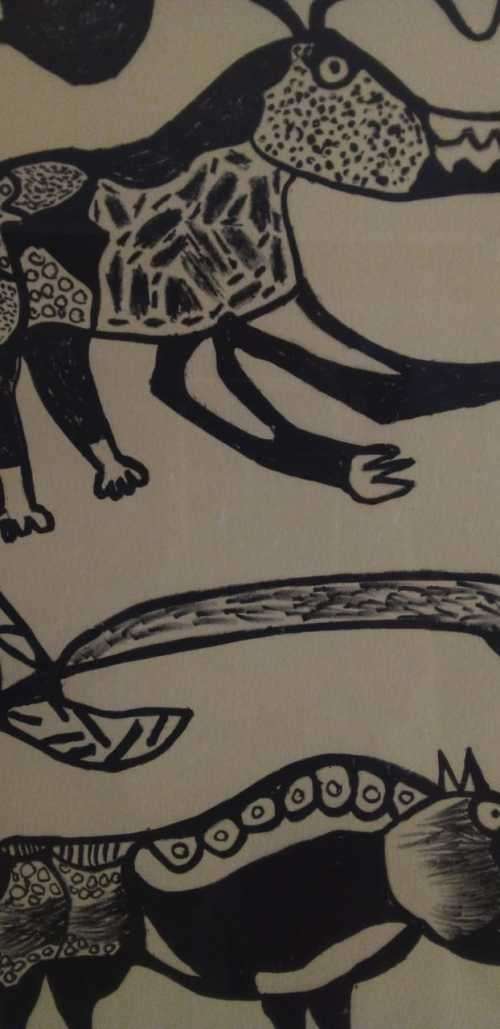 Linocut Art Work by Thamae Setshogo