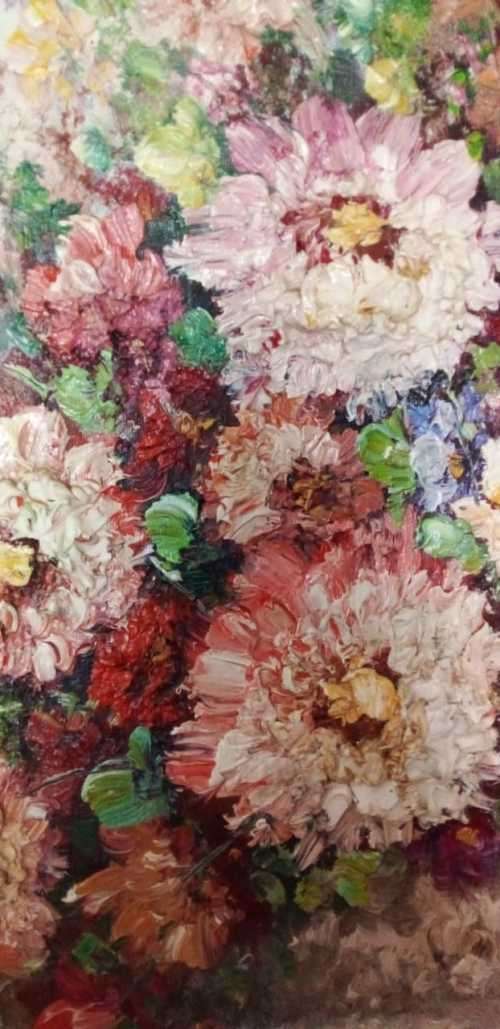 Magnificent Huge Palet Knife Oil Painting by Robin