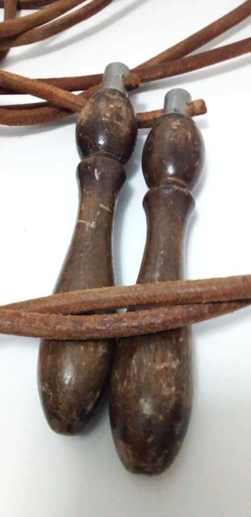 2 x Vintage Leather Skipping Ropes (READ DESCRIPTION)