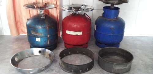 3 x 2.8kg Gas Bottles with Keys and Tops (READ DESCRIPTION) Collection only