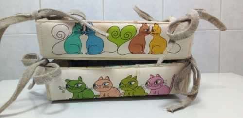 2 x Cat Design Small Baskets