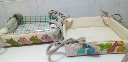 2 x Cat Design Small Baskets