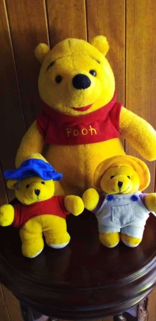 1 x Winnie the Pooh and 2 x Paddington Teddies