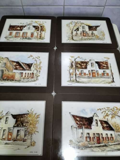 Collection of 6 Vintage Art Publishers Cape Heritage Placemats in Original Box