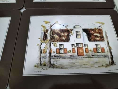 Collection of 6 Vintage Art Publishers Cape Heritage Placemats in Original Box