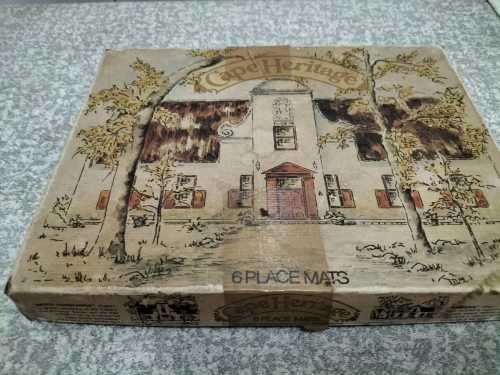 Collection of 6 Vintage Art Publishers Cape Heritage Placemats in Original Box