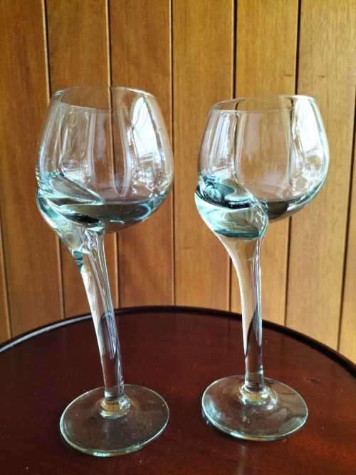 Set 13 - Set of Unique Handmade Sherry Glasses Duo (GLASSES SET 13 of 16)