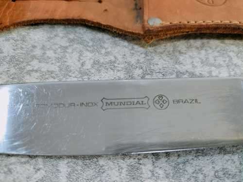 Chromodur-Inox Mundial No Stain Brazil Knife in Leather Pouch