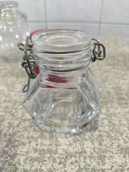 Collection of Three Small Jam or Condiment Jars