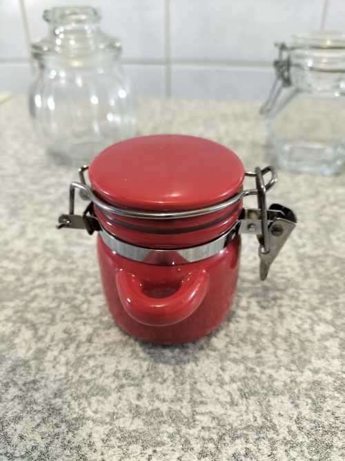 Collection of Three Small Jam or Condiment Jars