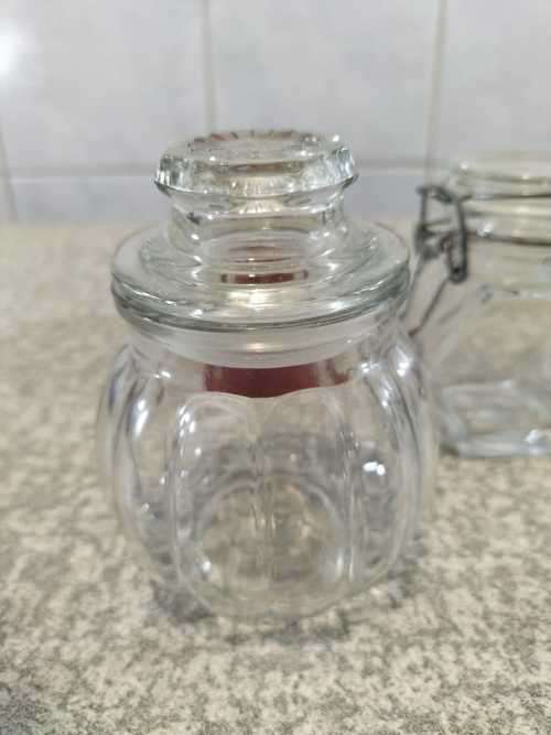 Collection of Three Small Jam or Condiment Jars