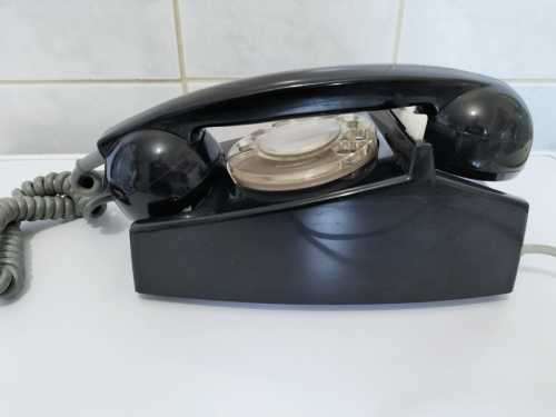Vintage Circa 1970 Rotary Telephone in Black