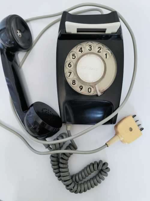 Vintage Circa 1970 Rotary Telephone in Black