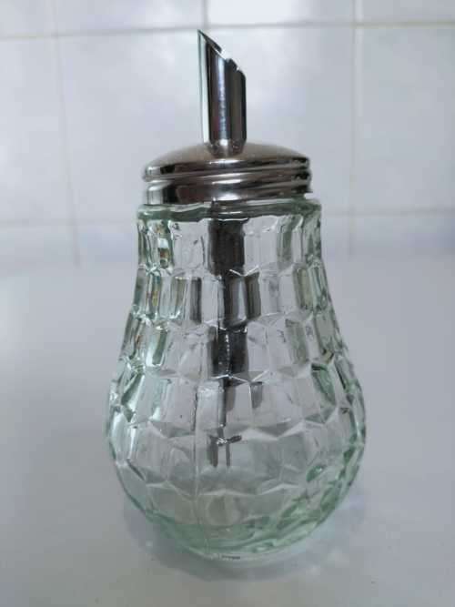 Vintage Grace Glass and Stainless Steel Sugar Dispenser