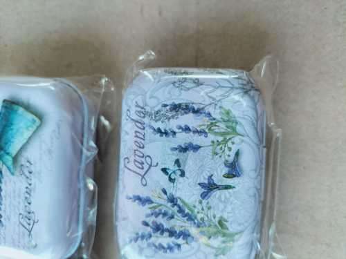 Collection of 6 Still Sealed Lavender Themed Pill/Trinket Metal Tins