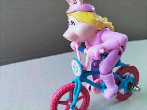 Miss Piggy Articulated Toy on Bike