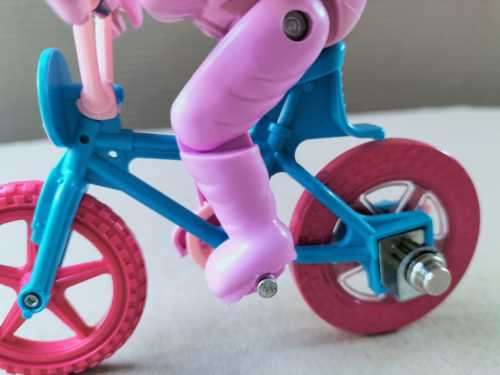 Miss Piggy Articulated Toy on Bike