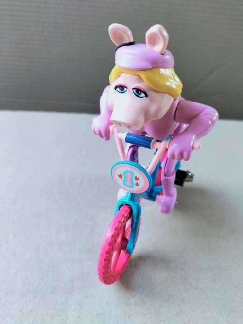 Miss Piggy Articulated Toy on Bike