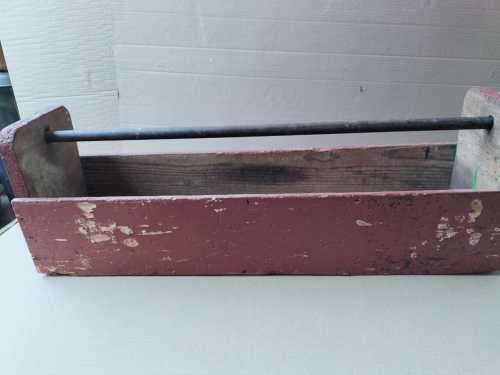 Large Vintage Wooden Tool Carry Case