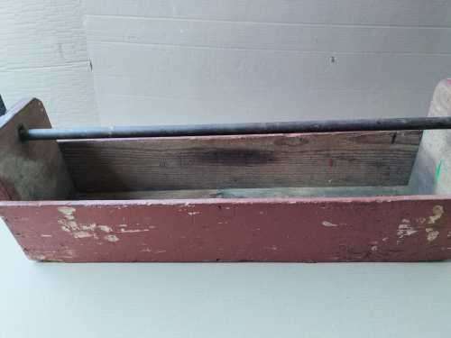 Large Vintage Wooden Tool Carry Case