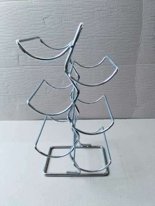 Stunning 6 Bottle Stainless Steel Wine Rack