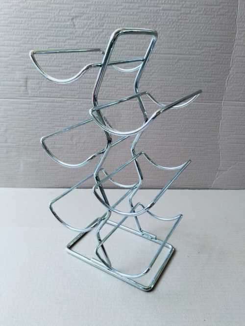 Stunning 6 Bottle Stainless Steel Wine Rack