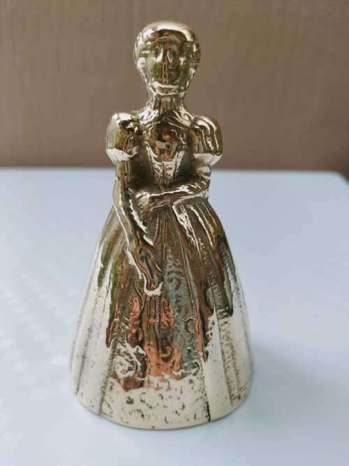 Elizabethan Lady Brass Bell Circa 1970
