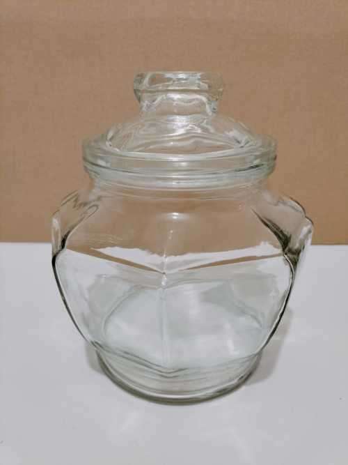KIG Indonesian Candy/cookie Jar. Glass with lid