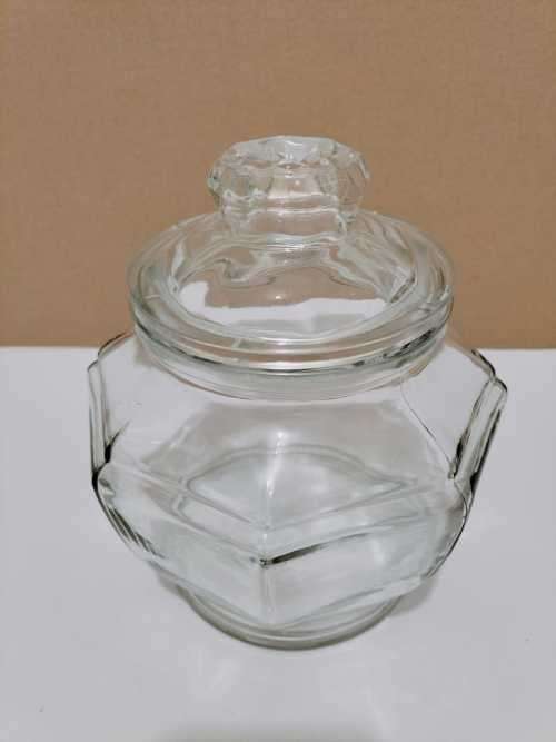 KIG Indonesian Candy/cookie Jar. Glass with lid