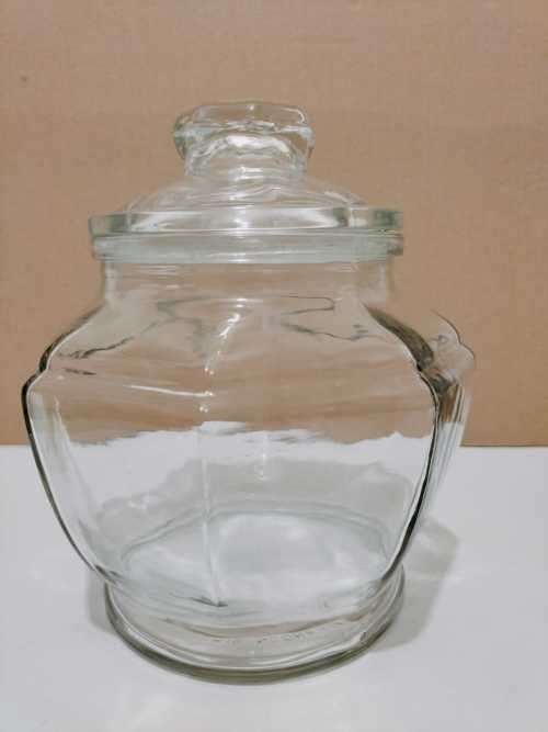 KIG Indonesian Candy/cookie Jar. Glass with lid