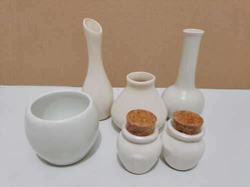 Collection of 6 Small White Porcelain and Ceramic Vases and Holders