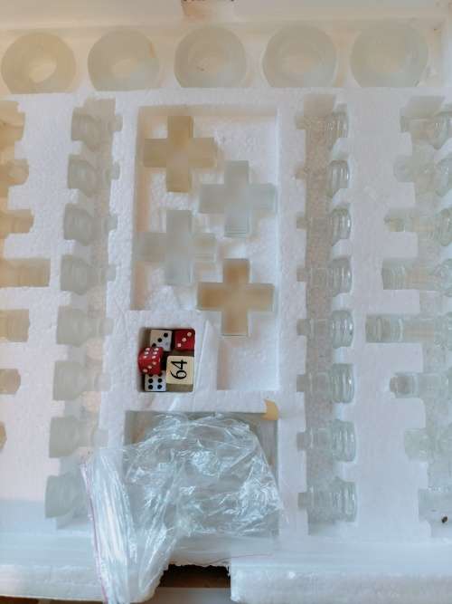 Glass 4 Games Set (2 of 2) (Chess, Tic Tac Toe, Backgammon and Checkers)