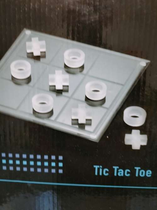 Glass 4 Games Set (2 of 2) (Chess, Tic Tac Toe, Backgammon and Checkers)