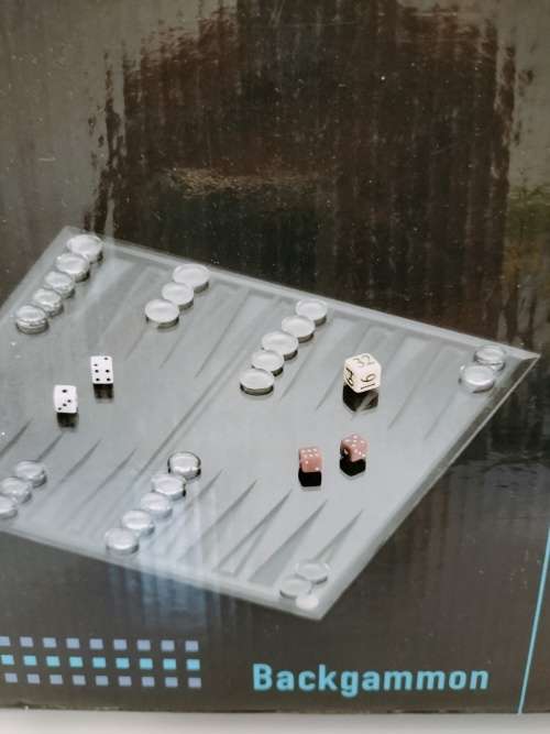 Glass 4 Games Set (2 of 2) (Chess, Tic Tac Toe, Backgammon and Checkers)