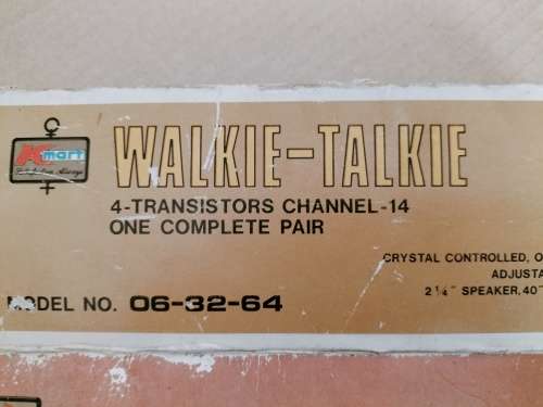 Vintage Walkie Talkie Kmart Model 06-32-64 (READ DESCRIPTION)